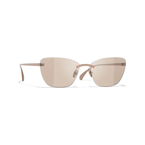 chanel 2190t 140 15 56 c406 pink frame titanium|Cat Eye Sunglasses Titanium Beige, Pink & Gold .